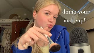 asmr | doing your makeup fast & aggressive!!