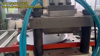 Steel Drum Automatic Hole Punching and Locking Device With Scrap Stacker