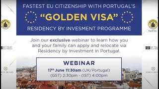 Fastest EU Citizenship Through Portugal’s “Golden Visa” Residency by Investment Programme