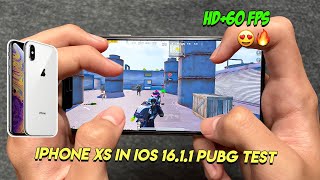 iPhone XS HD+60FPS 🔥 | iPhone XS in iOS 16.1.1 PUBG TEST 😱 | Solo Vs Squad Gameplay 💖