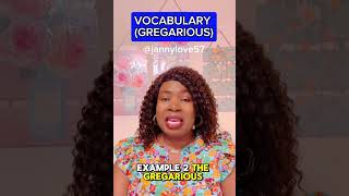 GREGARIOUS #englishteacher #vocabulary #learnenglishdaily #learnenglish #pronunciation