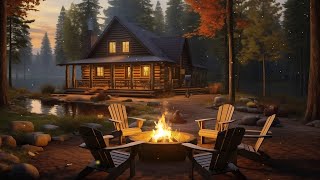 Tranquil Lakeside Bliss: Gentle Fire Sounds in a Forest for Restful Sleep and Relaxation 🌿🔥