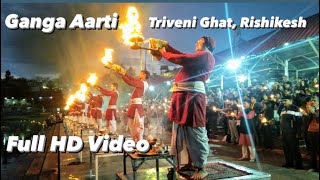 Full HD Video - Ganga Aarti at Triveni Ghat in Rishikesh, Uttarakhand