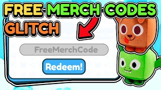 😱*INSANE MERCH CODES GLITCH*🔥THIS IS HOW TO GET FREE MERCH CODES IN Pet Simulator X