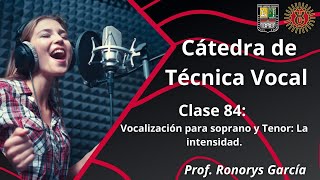 Cátedra de Técnica Vocal. Clase 84. Vocalización par asoprano y tenor. La intensidad.