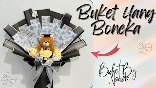 TUTORIAL BUKET UANG 2.000 || 20 LEMBAR ||MENGGUNAKAN TAMBAHAN BONEKA DAN BUNGA - DIY FLOWER BOUQUET