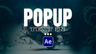 Make Easy Popup text animation I After effect Tutorial