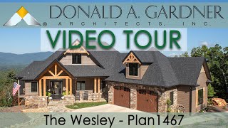 Rustic house plan with exceptional mountain views | The Wesley