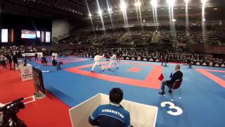 Uzbekistan vs Japan Male Kumite 60kg Presentation 2014 World Karate Championships