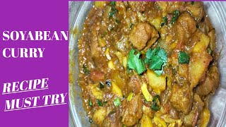 Soyabean curry/nepali style/Aloo soyabean ko gravy!!Minuyonzan