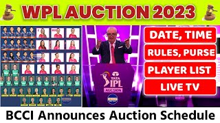 WPL Auction 2023 : WPL Auction Date, Time, Venue, Players, Rules, Live TV | wpl 2023 Auction Live