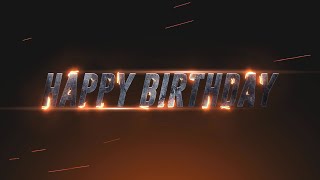 Fire text graphics happy birthday green screen effect | After effect text effects | text animation