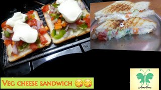 veg cheese sandwich recipe | easy vegetable cheese sandwich recipe