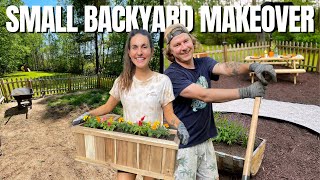 Small Back Yard Makeover Design Ideas || Weekend Landscape Project