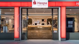 Neues Filialkonzept der Hamburger Sparkasse (Haspa) - Bankfiliale 4.0