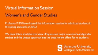 Women's and Gender Studies Information Session