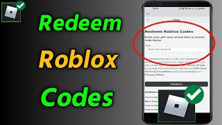 How to Redeem Roblox Codes Mobile [Android/iOS] | Redeem Free Robux Codes