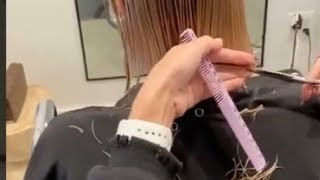 Cutting off some blonde hair