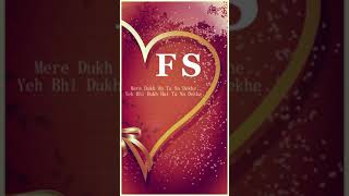 FS Letter Video Status || Pakistani Sad Song Status || Mirza #shorts