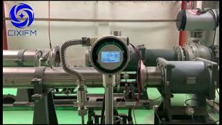 CIXIFM vortex gas mass flow meter calibration vortex flow meter is being calibrated