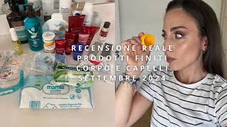 RECENSIONE REALE PRODOTTI FINITI CORPO E CAPELLI SETTEMBRE 2024 || #empties #settembre2024