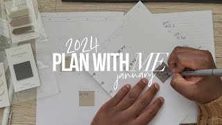 plan with me: january 2024 | minimal planning, setting monthly goals, my content creator calendar