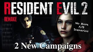 Resident Evil 2 Remake | Scenarios Revealed | No More A/B Zapping | New Leon & Claire Campaigns