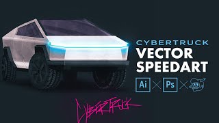 Cyber Truck illustrator speedart