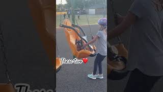 Girl and Pup #dog #cute #swing #love #bond #shorts #yorkie