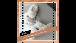 Luxury Women Fluffy Fur Slippers Slides Shoes