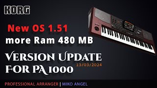 KORG PA1000 V1.5.1 Updated Version