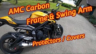 2023 /  2024 Street Triple R & RS | Carbon Frame Protection | Stay Protected | Stay Cosmic Yellow