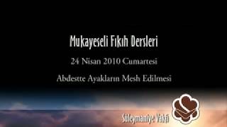 Abdestte Ayakların Mesh Edilmesi