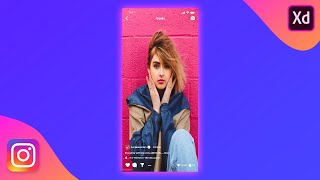 Instagram Reels App Design Using Adobe XD Tutorial - TikTok Alternative