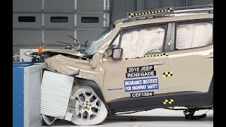 IIHS - 2015 Jeep Renegade - moderate overlap crash test / GOOD EVALUATION