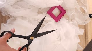 Think twice before throwing away old tulle and leftover tulle pieces. A great sewing idea.