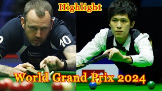 Thepchaiya Un Nooh เทพไชยา อุ่นหนู vs Mark J Williams Highlight World Grand Prix 2024 Snooker