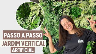 Como Montar Um Jardim Vertical De Plantas Artificiais #diy #jardimvertical #decoração