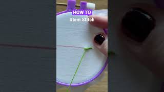 Embroidery Stem Stitch