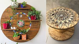 TOP+ Wooden SPOOL for GARDEN and HOUSE ✔️ стол, журнальный столик, подставка для ваз и серванты