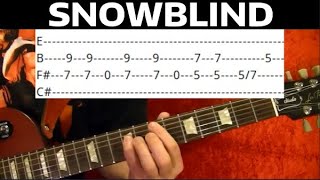 Snowblind - Black Sabbath - Guitar Lesson With Tabs