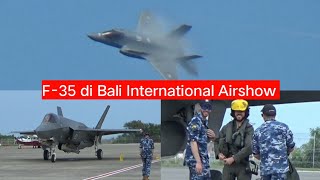 MANUVER KEREN PESAWAT SILUMAN F-35A LIGHTNING 2 SOLO DISPLAY BALI INTERNASIONAL AIRSHOW (PUBLIC DAY)