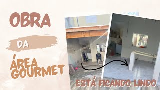 Está ficando lindo! Área Gourmet! Diário de obra