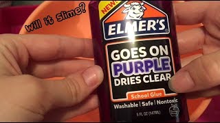 Will It Slime? Elmer’s Purple/Clear School Glue