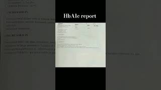 HBA1c test report|  HbA1c report| Blood sugar report #hba1c #bloodsugar