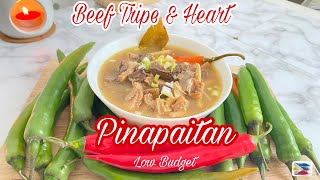 How to Cook Ilocano’s Beef Pinapaitan || Beef Tripe & Beef Heart Bitter Stew || Tuwalya || Puso ng B