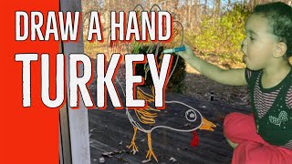 Make a hand Turkey • thanksgiving activities for kids