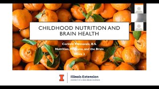 Childhood Nutrition the Nutrition, Wellness, and the Brain Series.