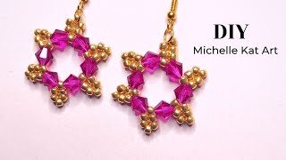 How to make bicone earrings, super easy to make jewelry, diy jewellery