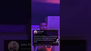 Tommy Fury shirtless in the club #tommyfury #jakepaul #jakepaulvstommyfury